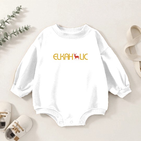 Elk Hunting Elkaholic Hunters Baby Romper Sweatshirts