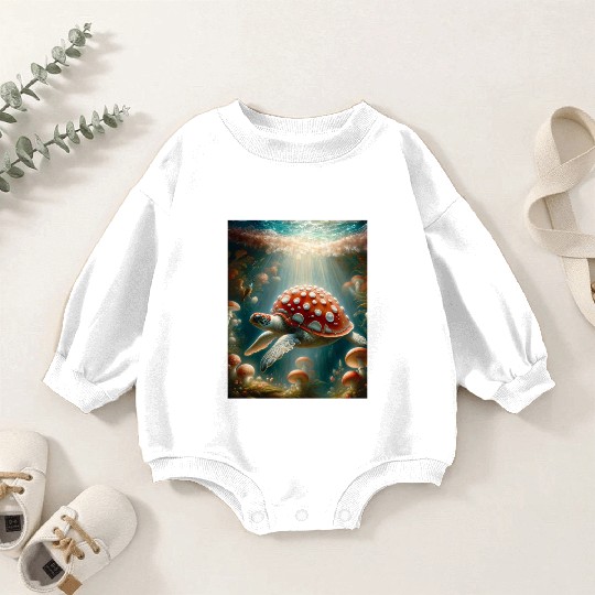 Amanita the Turtle Baby Romper Sweatshirts