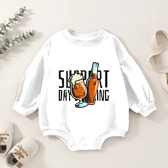 Support Day Drinking Baby Romper Sweatshirts