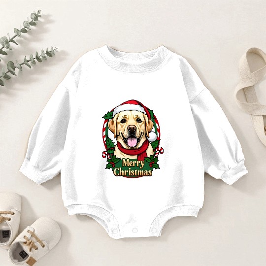 Festive Labrador Christmas Design Baby Romper Sweatshirts
