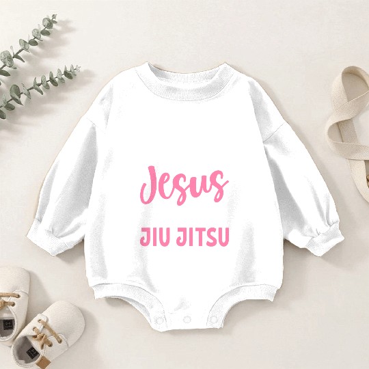 Girl Runs On Jesus Jiu Jitsu BJJ Martial Arts Baby Romper Sweatshirts