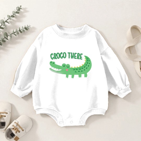 Croco There Cello There Hello There Crocodile Meme Baby Romper Sweatshirts
