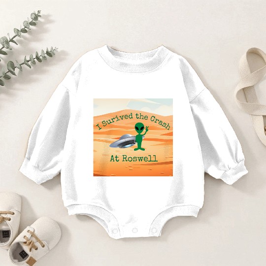 I Survived the Crash at Roswell in Desert Baby Romper Sweatshirts