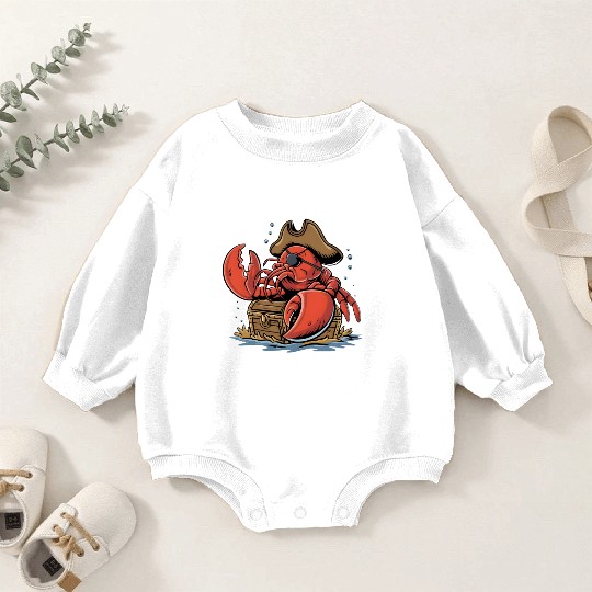 Pirate Lobster Baby Romper Sweatshirts