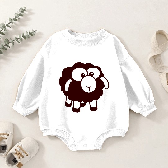 Black Sheep Small Cute Cute Lamb Cool Comic Sweet Baby Romper Sweatshirts