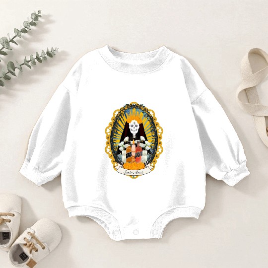 Regal Santa Muerte Baby Romper Sweatshirts
