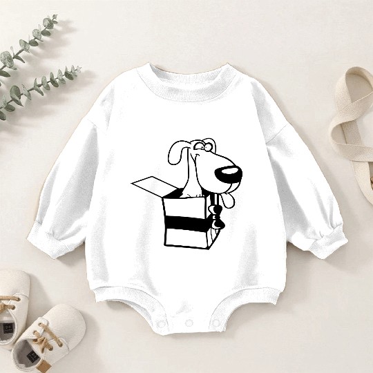 Dog Pet Gift Box Funny Crazy Surprise Fun Puppy Baby Romper Sweatshirts
