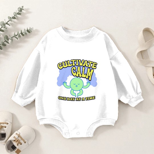 Cultivating Calm One Day At A Time Peaceful Baby Romper Sweatshirts