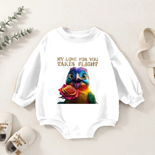 Love Takes Flight Baby Romper Sweatshirts