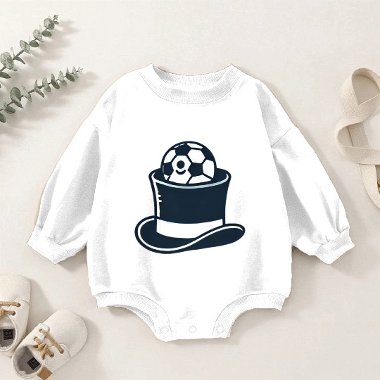 Top Hat Soccer Design: Unique and Stylish Sports Baby Romper Sweatshirts