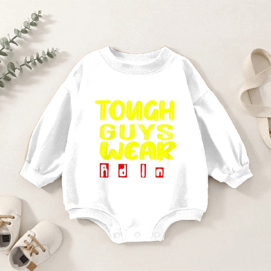 Funny Tough Guys Wear Red Blanc Baby Romper Sweatshirts
