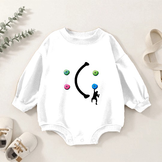 bouldering, boulderer, gift, cool, climbing wall, Baby Romper Sweatshirts