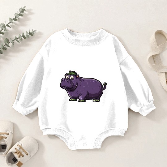 Hip Eggplant Baby Romper Sweatshirts