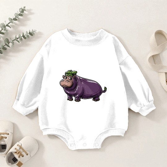 Hip Eggplant Baby Romper Sweatshirts