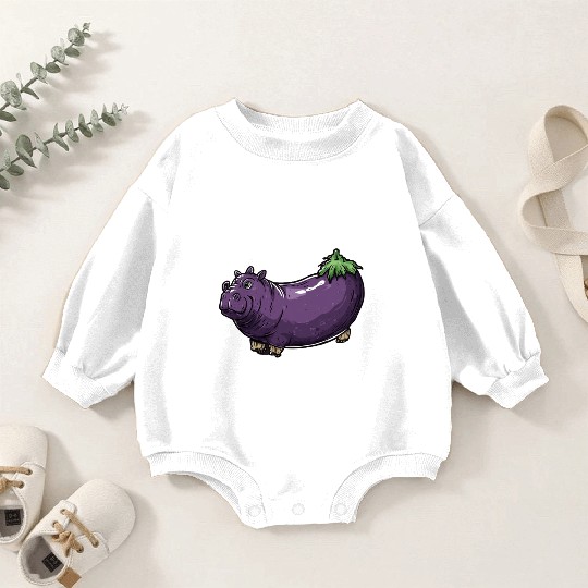 Hip Eggplant Baby Romper Sweatshirts