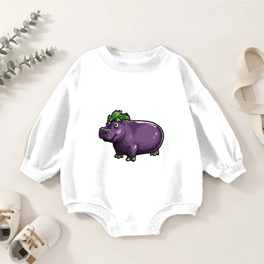 Hip Eggplant Baby Romper Sweatshirts