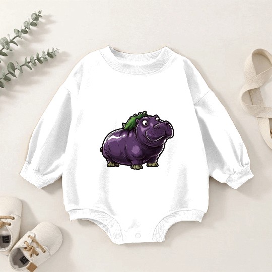 Hip Eggplant Baby Romper Sweatshirts