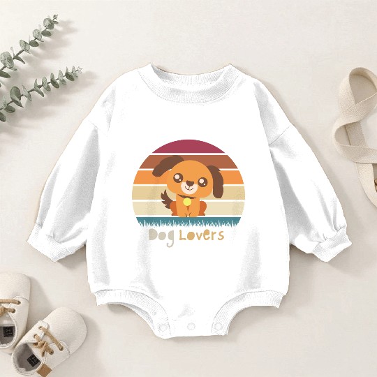 Dog lovers funny and cut dog Baby Romper Sweatshirts