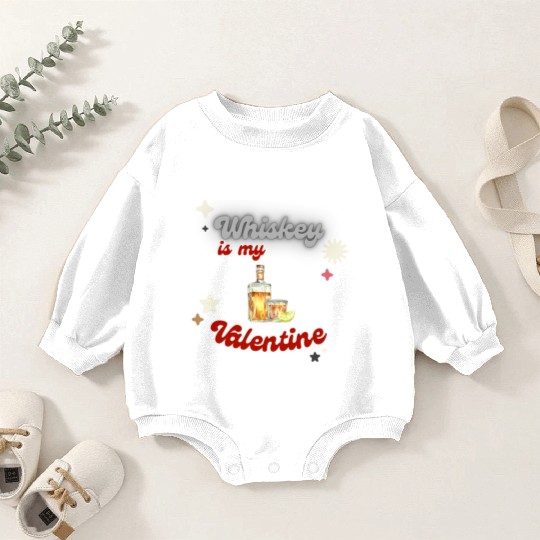 Whiskey Lovers Valentine's Design Baby Romper Sweatshirts