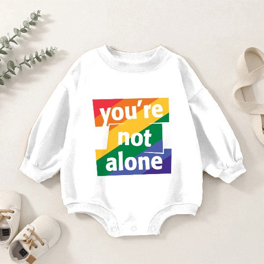 You are Not Alone Rainbow Baby Romper Sweatshirts