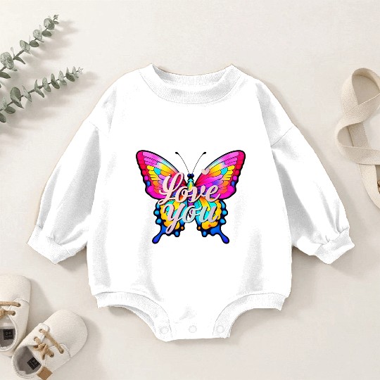 Butterfly - I Love You Baby Romper Sweatshirts