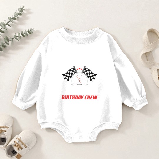 Auntie Birthday Crew Race Party Racing Car Driver Baby Romper Sweatshirts