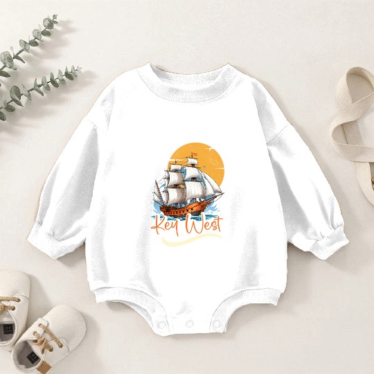 KEY-WEST FLORIDA Sunshine-State Florida Keys Baby Romper Sweatshirts