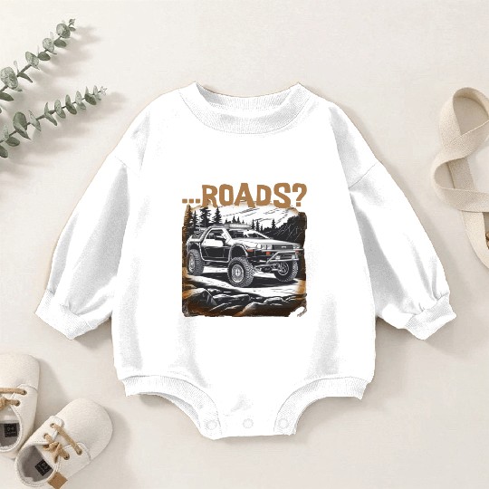 Off-road Delorean Baby Romper Sweatshirts