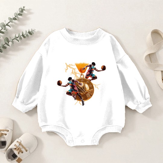 Basketball Game Day Baby Romper Sweatshirts