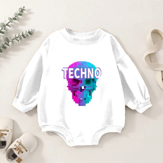 Techno House Party EDM Festival Goa Electro Rave Baby Romper Sweatshirts