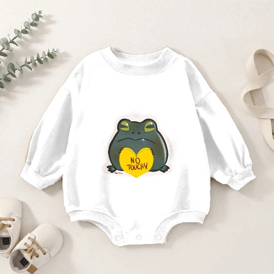 NO Touchy! Grumpy toad. Baby Romper Sweatshirts