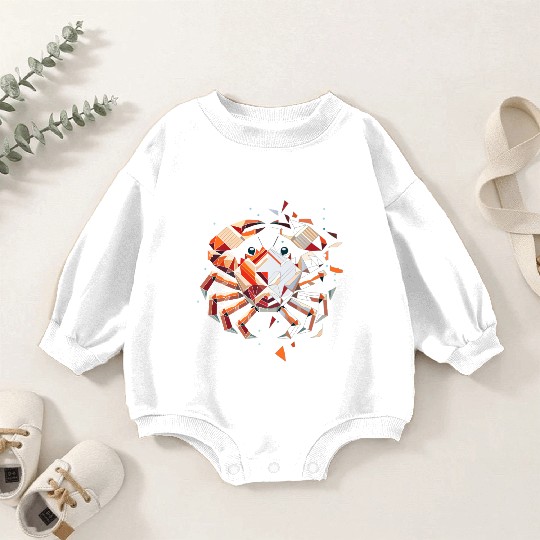 Crab Motif - Fragile Beauty of the Sea Baby Romper Sweatshirts