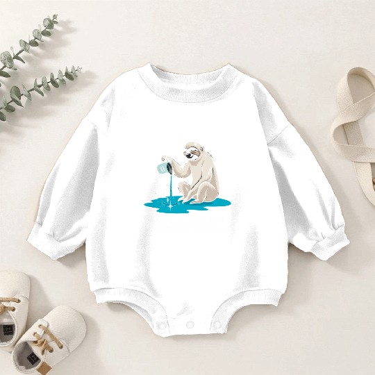 Aquarius Zodiac Sloth: The Water Bearer Flowing Baby Romper Sweatshirts
