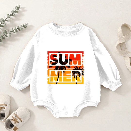 Summer Typographu lettering Design Baby Romper Sweatshirts
