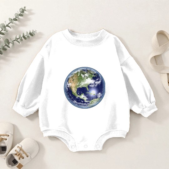 Realistic Planet Earth – Our Home in Space Baby Romper Sweatshirts