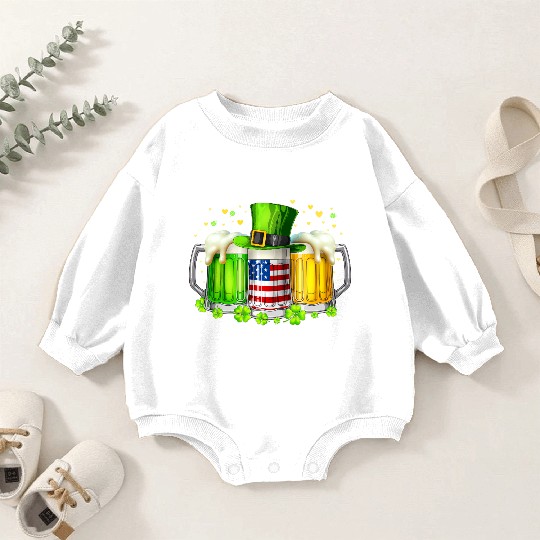 Irish Beer Ireland St Patricks Day Drinking Party Baby Romper Sweatshirts