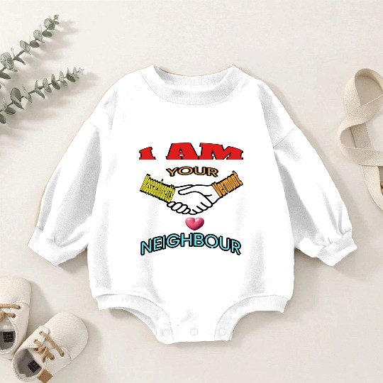I AM YOUR NEIGHOUR MASSACHUSETTS AND VERMONT Baby Romper Sweatshirts