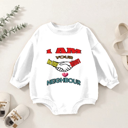 I AM YOUR NEIGHOUR NEW JERSEY AND DELAWARE Baby Romper Sweatshirts