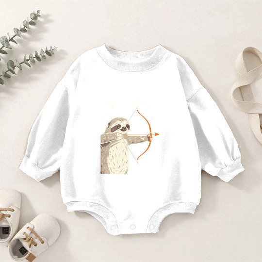 Sagittarius Zodiac Sloth Archer in the Stars Baby Romper Sweatshirts
