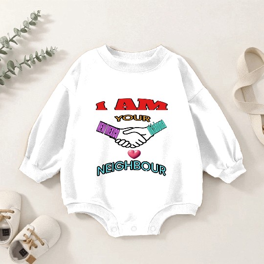 I AM YOUR NEIGHOUR NEW MEXICO AND OKLAHOMA Baby Romper Sweatshirts