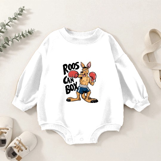 Roos Can Box Kangaroo Boxing Fun for Kangaroo Baby Romper Sweatshirts