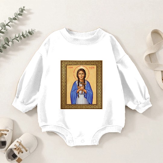 St Kateri Tekakwitha Lily of the Mohawks Catholic Baby Romper Sweatshirts