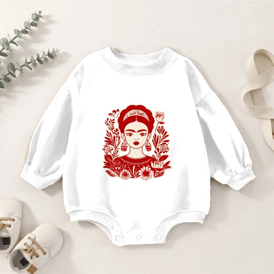 Frida Kahlo Illustration Feminist Art Baby Romper Sweatshirts