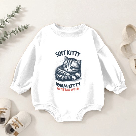 Soft Kitty Baby Romper Sweatshirts