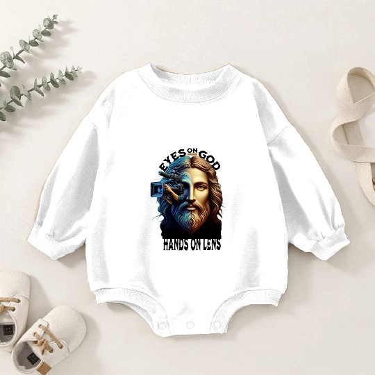 Eyes on God Hands On Lens Baby Romper Sweatshirts
