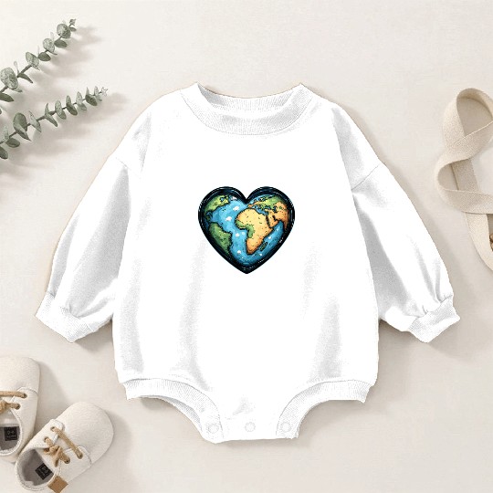 Keep the Heart Beating Environment Earth Day Earth Baby Romper Sweatshirts