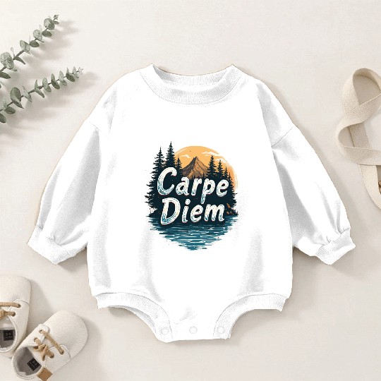 Carpe Diem Adventure Awaits Baby Romper Sweatshirts