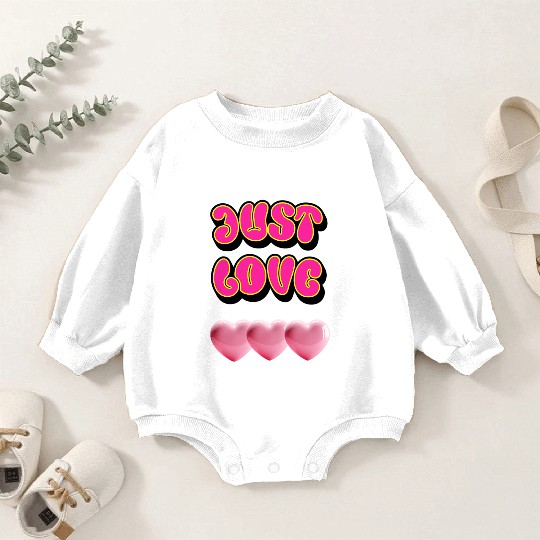 Just Love: Y2K 2000s Heart Baby Romper Sweatshirts