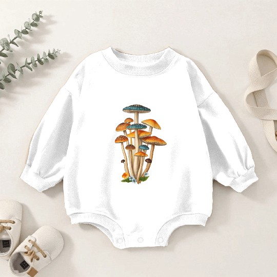 Mushroom Wonderland Baby Romper Sweatshirts