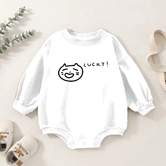Lucky Cat Baby Romper Sweatshirts